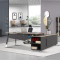 2021 Hot New Products Furniture Chocolate Wooden Modern Office Partner Desk